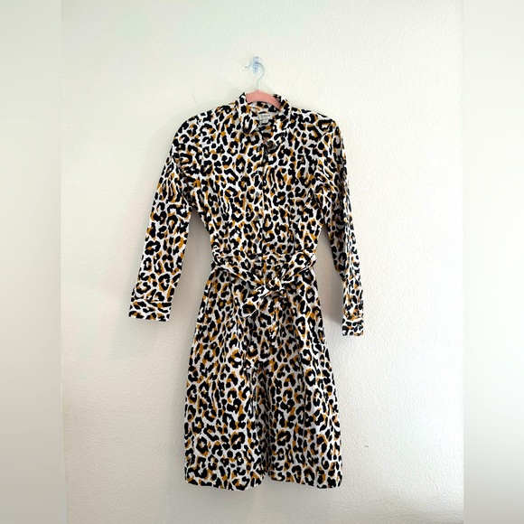 J. Crew Dresses & Skirts - J. Crew Leopard Print Long Sleeve Dress